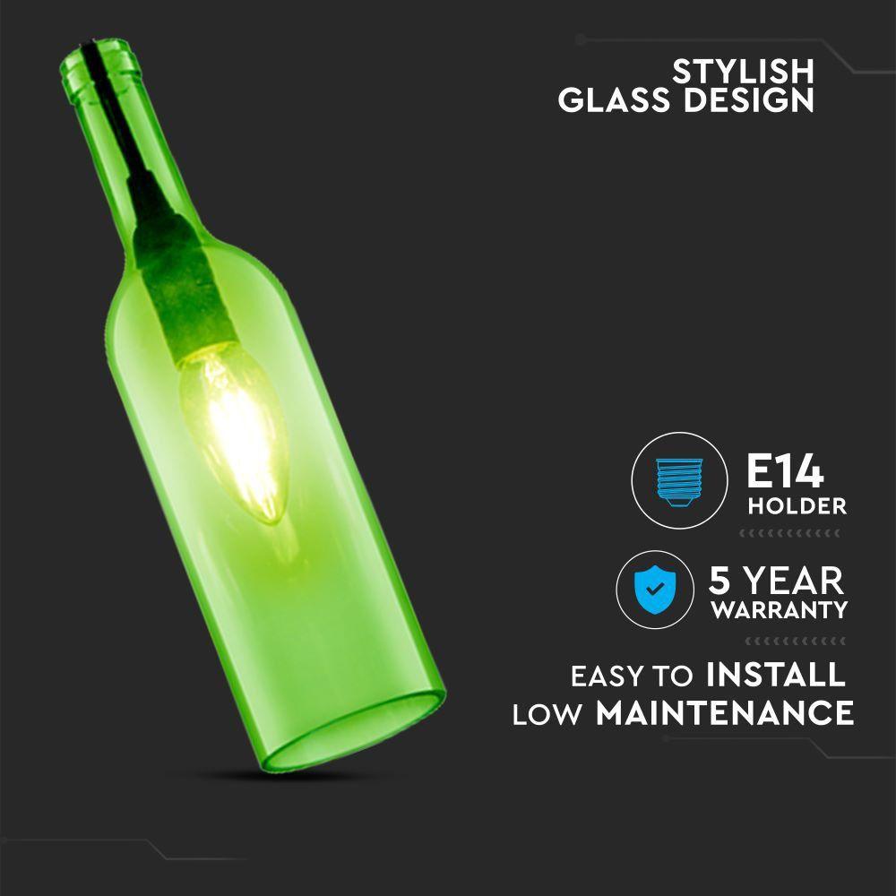 VT-7558 BOTTLE PENDANT LIGHT-E14 HOLDER-GREEN