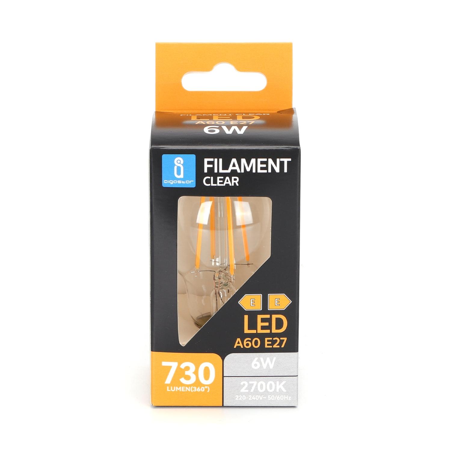 LED filament lamp A60