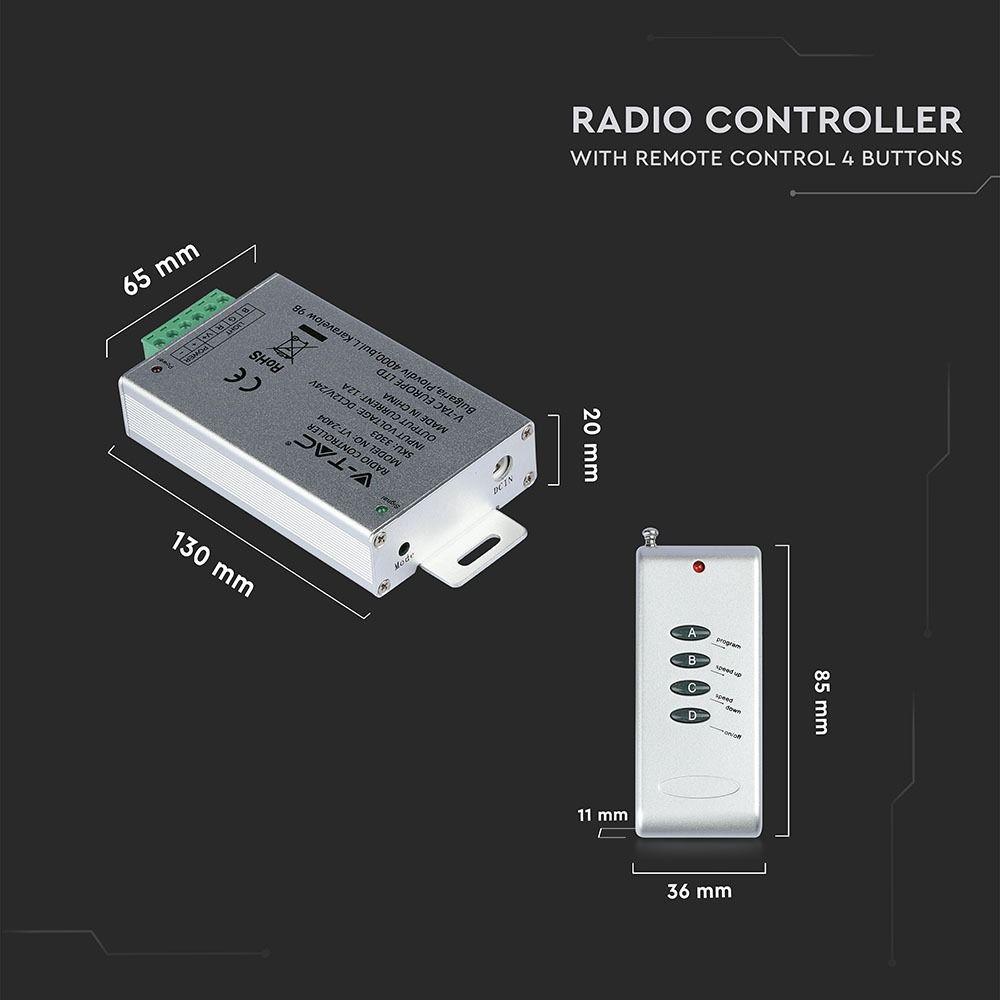 VT-2404 144W RADIO CONTROLLER WITH REMOTE CONTROL 4 BUTTONS