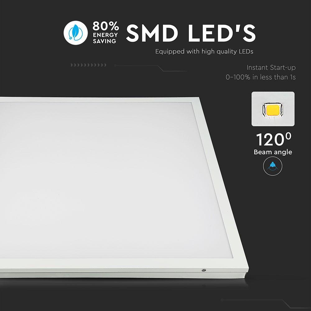 VT-6170 70W LED BACKLIT PANEL 600x600MM 2IN1(SURFACE/RECESSED) 4000K 6PCS/PACK