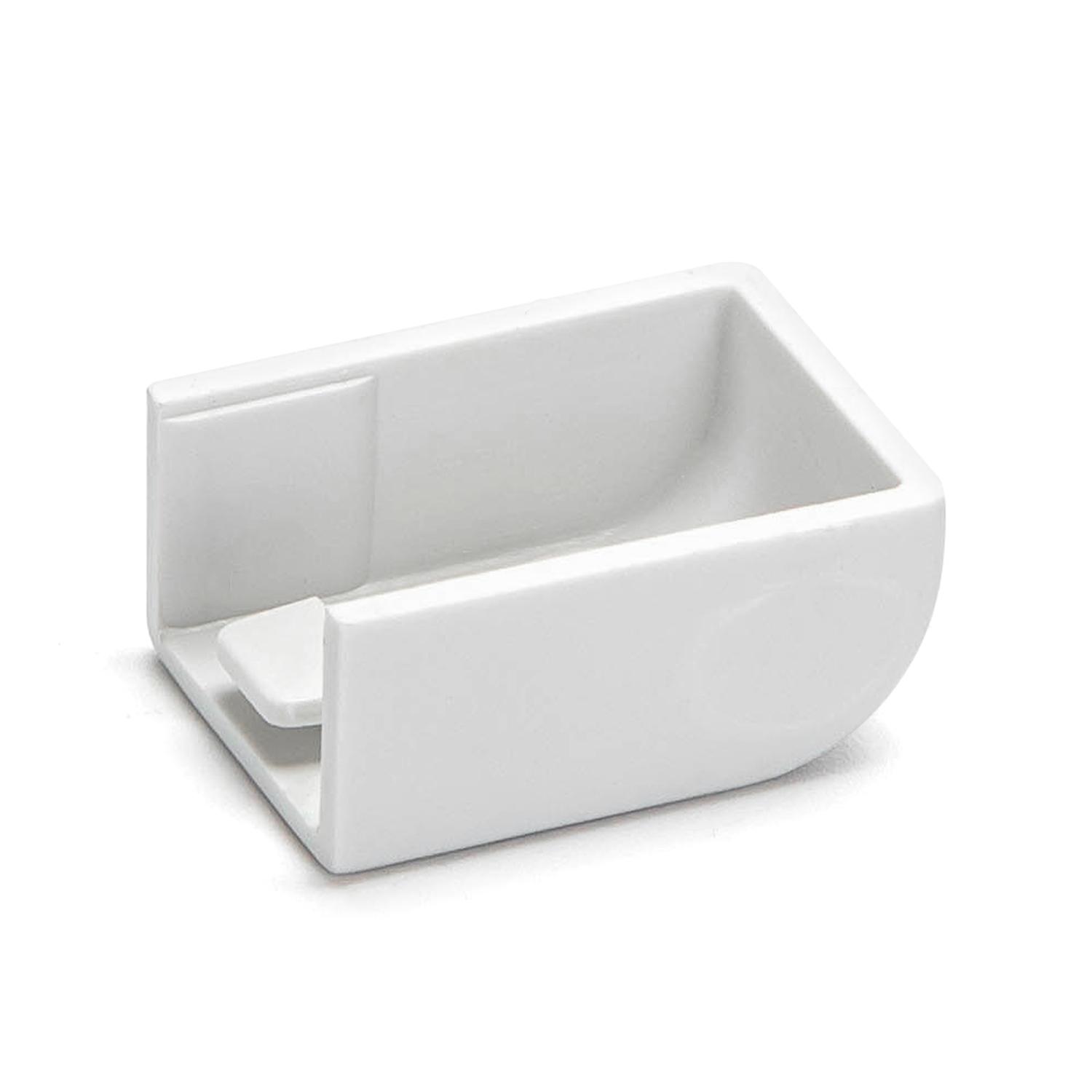 PVC Square Trunking End Cap White 15*10mm 4pcs