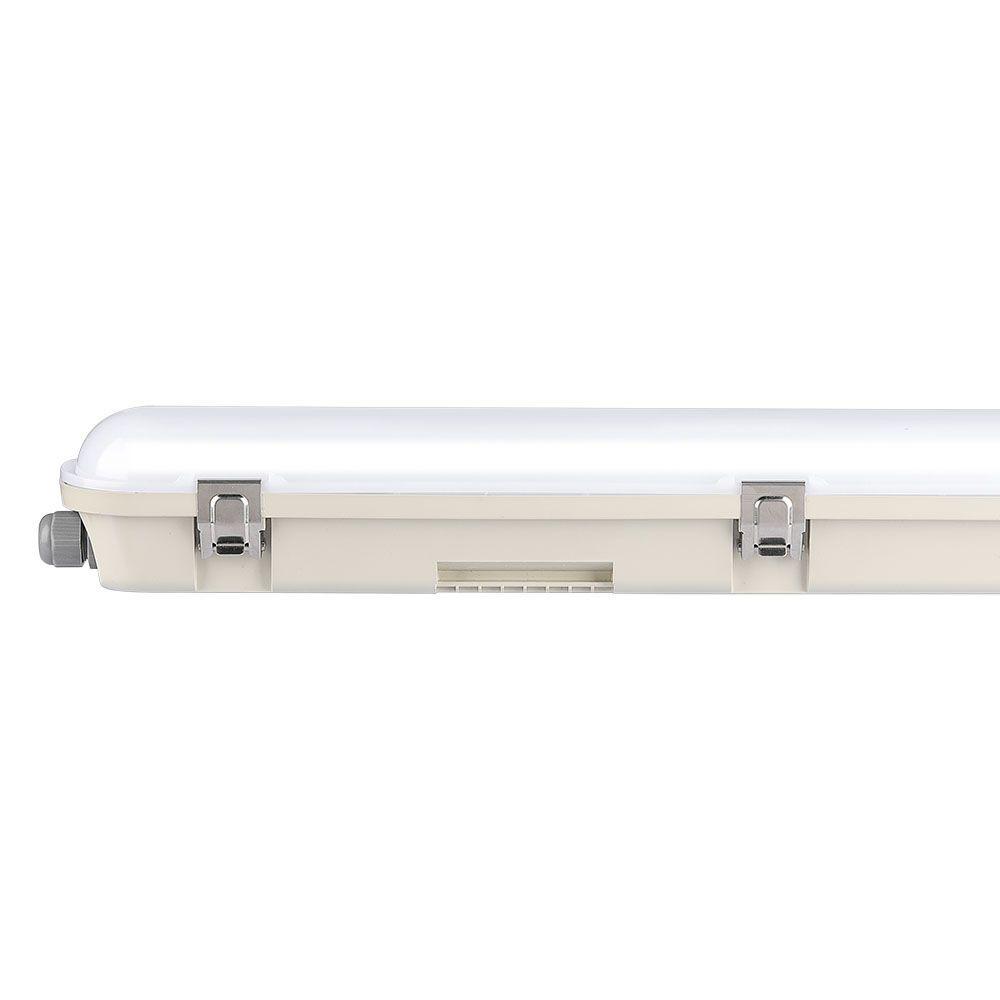 VT-120136 36W LED WP LAMP FITTING 120CM SAMSUNG CHIP MILKY COVER+SS CLIPS 6500K