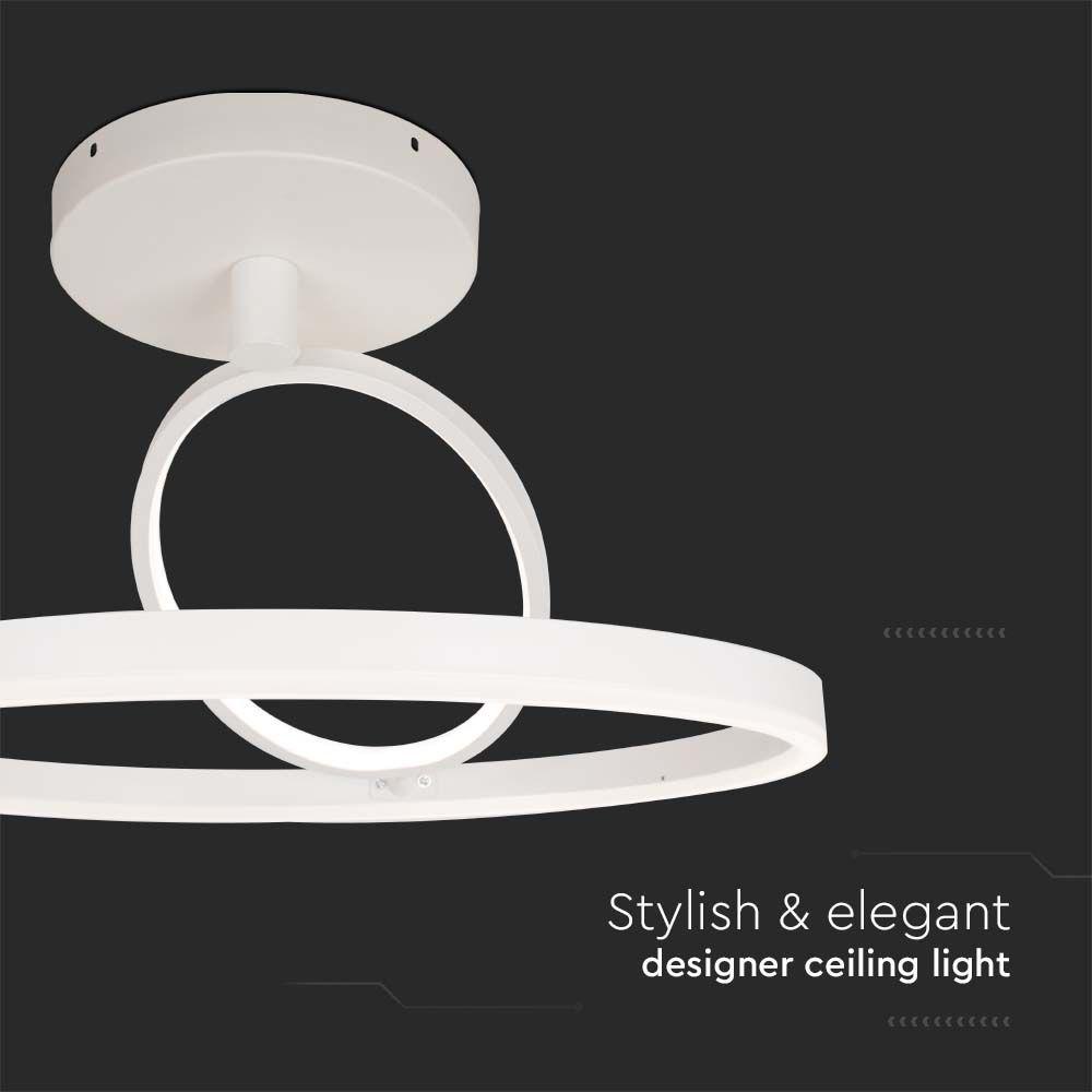 VT-7907 37W LED METAL CEILING LAMP D:500xH200MM 3000K WHITE BODY