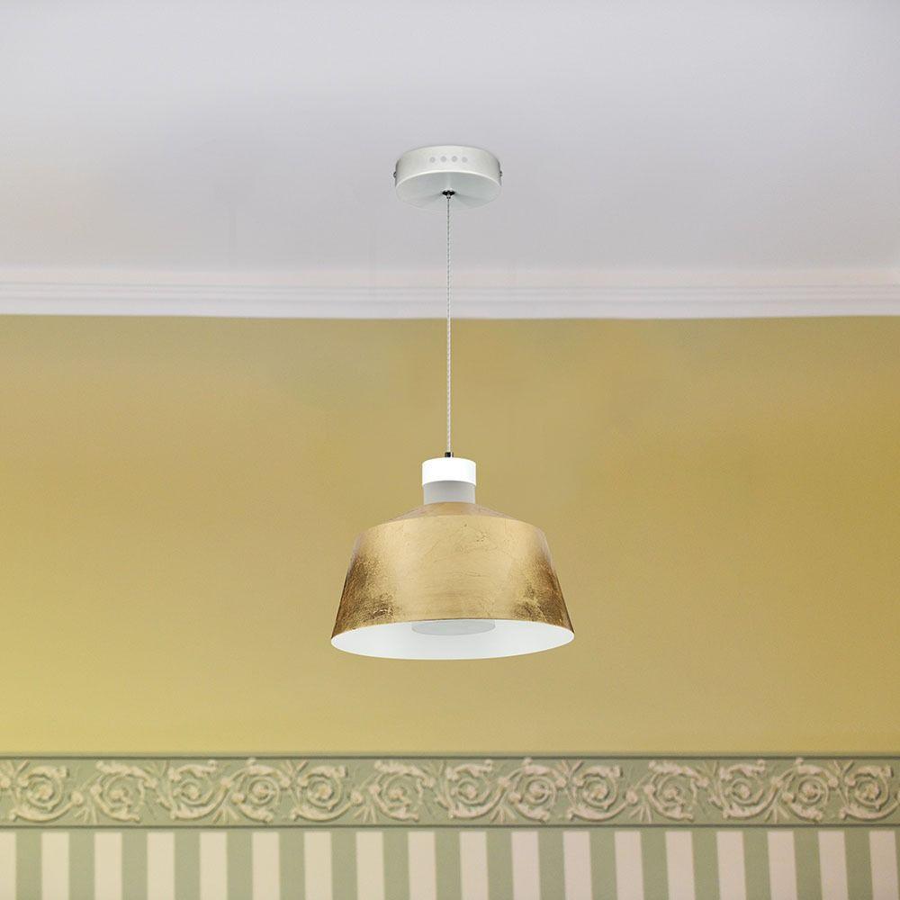 VT-7444 7W LED PENDANT LIGHT(ACRYLIC)-GOLD LAMPSHADE 3000K