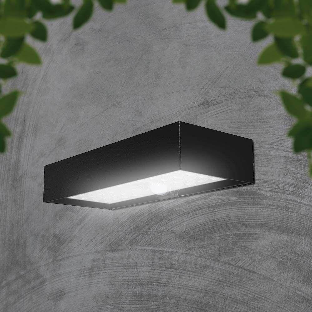 6W LED solar wall lamp 900LM, Lithium battery 3.7v, 3000mA, Colour: 4000K, Colour: Black , VTAC, SKU 10307