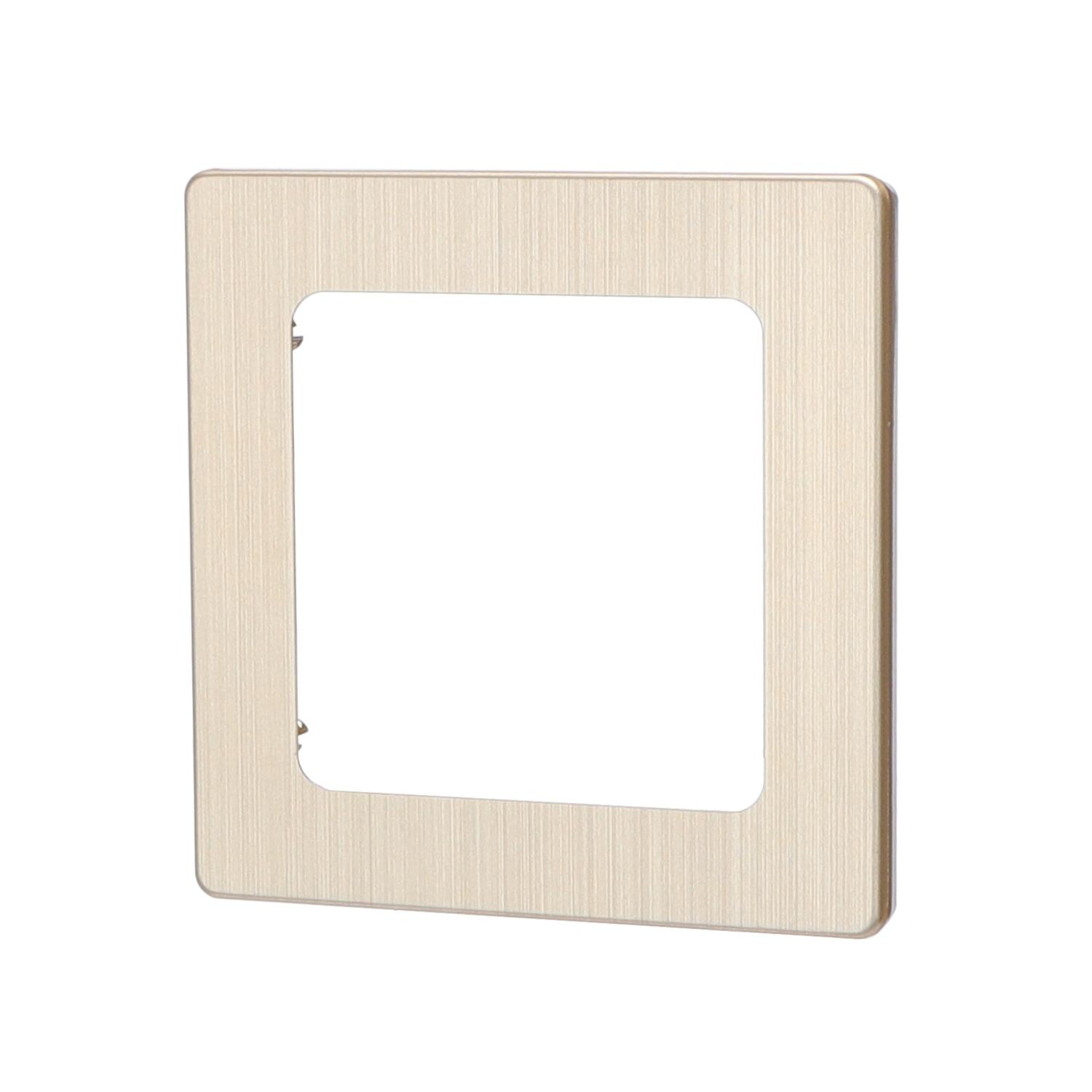 German-French One Gang Aluminium Wall Plate Golden