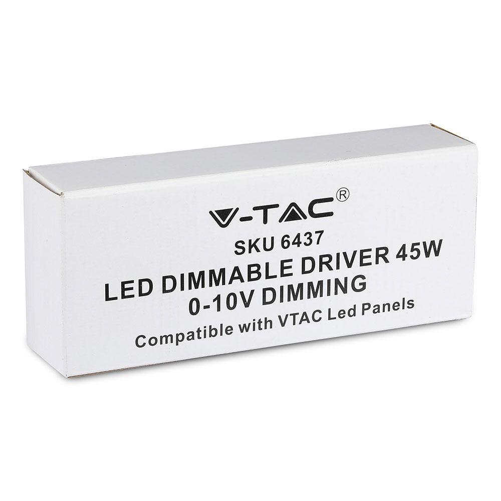 45W Zasilacz do Paneli LED, Ściemniany 1-10V, 5 Lat gwarancji, 1050mA, VTAC, SKU 6437