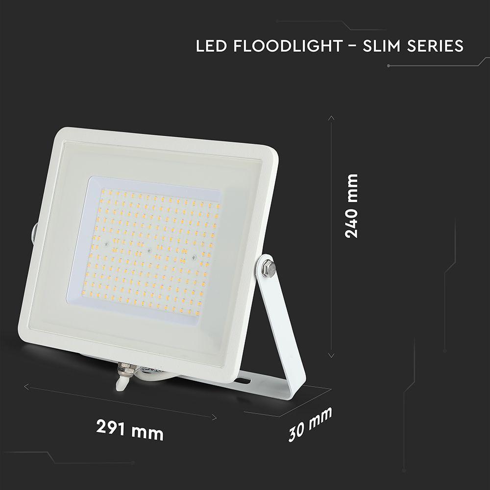 VT-106 100W SMD FLOODLIGHT SAMSUNG CHIP 4000K WHITE BODY WHITE GLASS