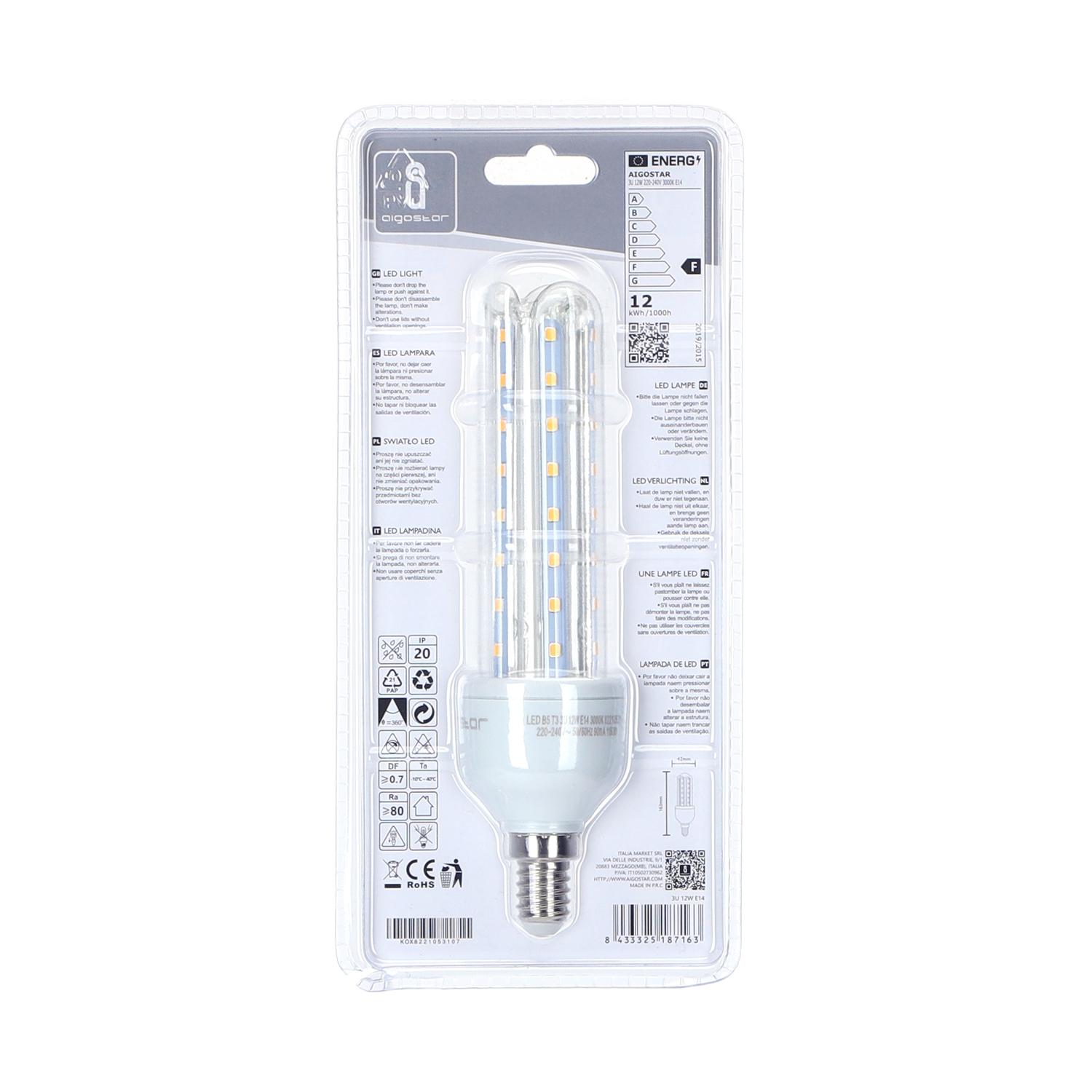 LED E14 12W U-tube