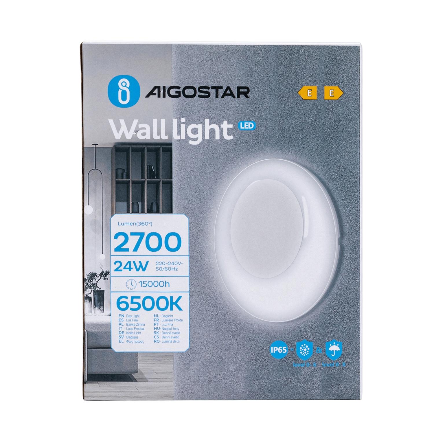 Moisture-proof Wall Light 24W 6500K