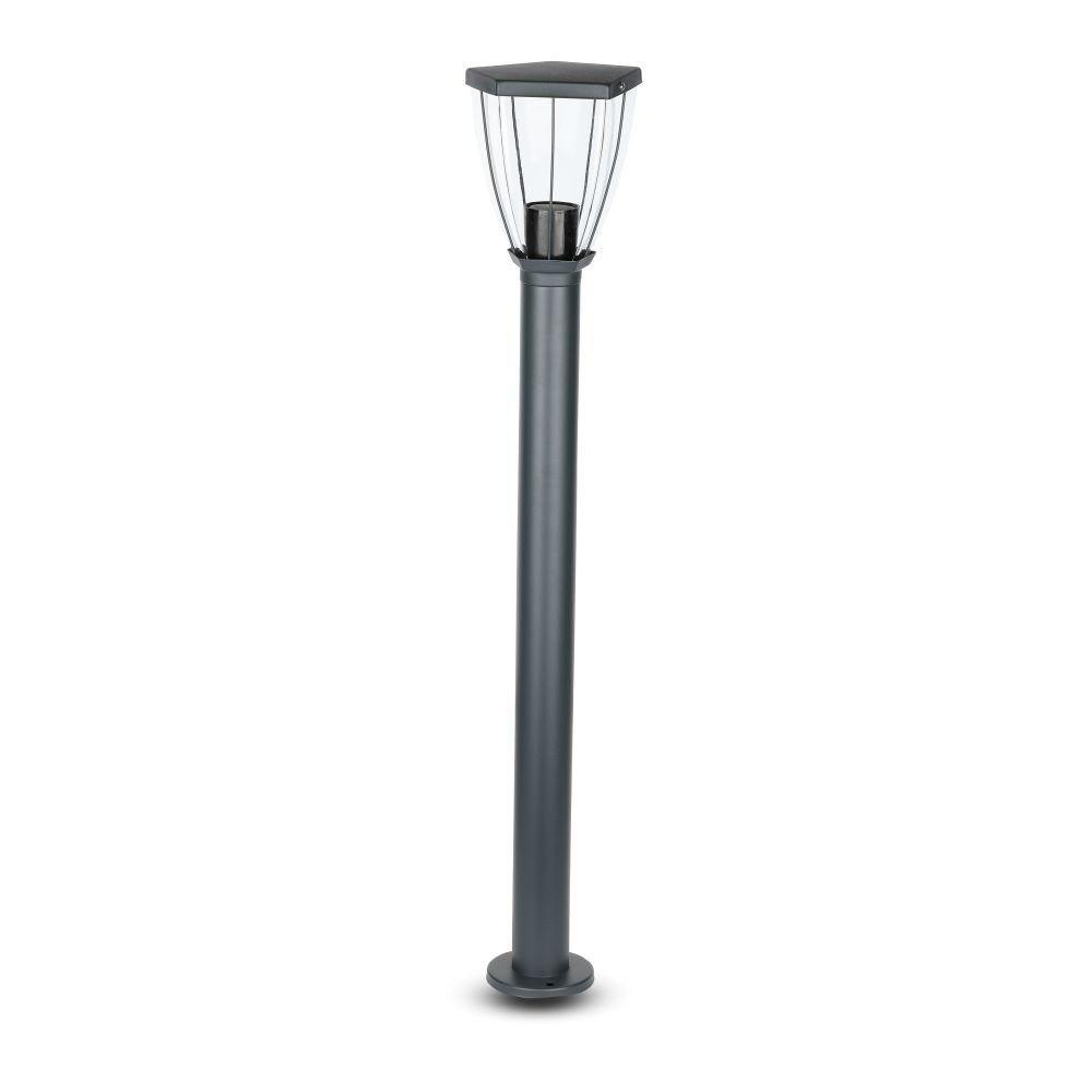 VT-839 E27 BOLLARD LAMP WITH CLEAR COVER-BLACK