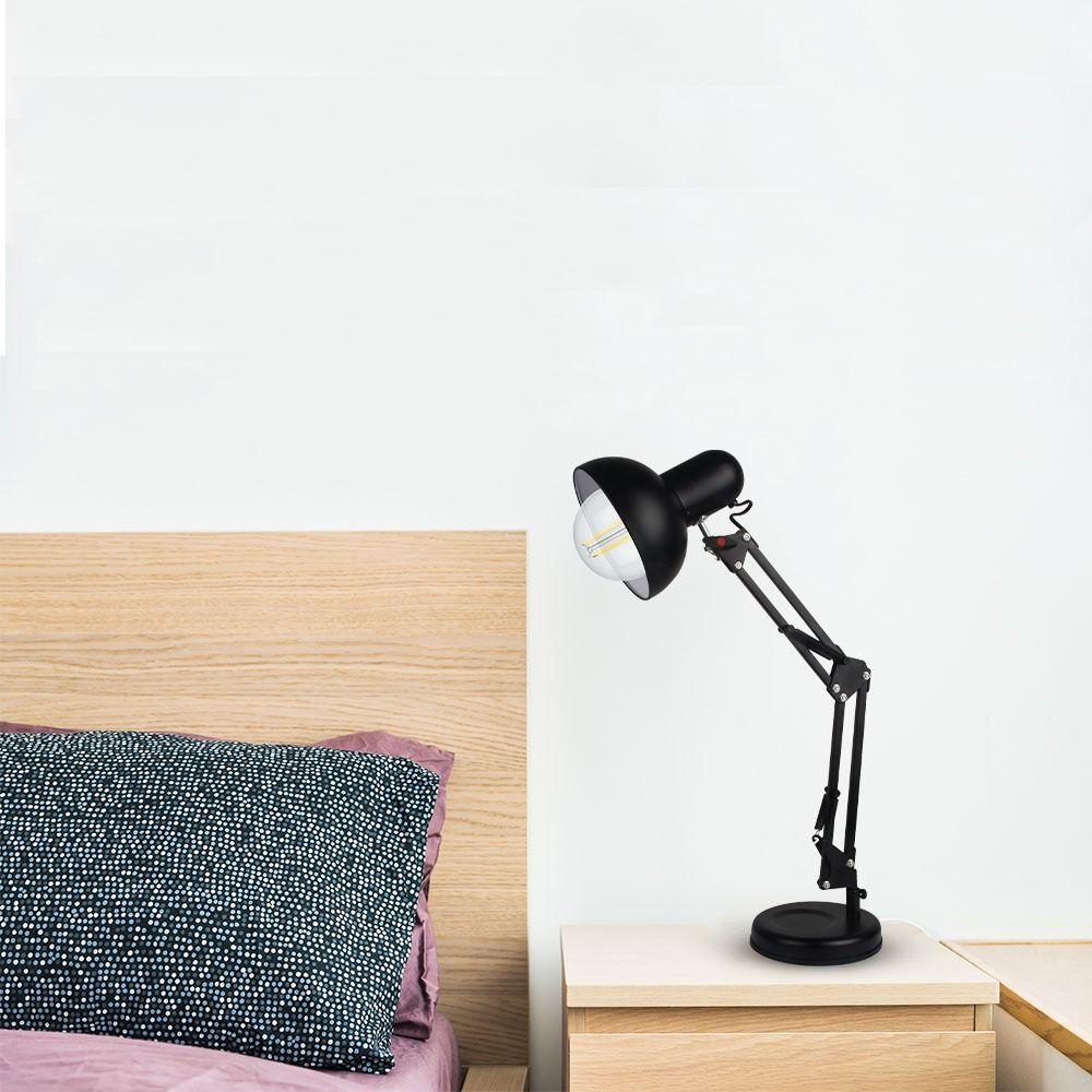 VT-7512 DESIGNER TABLE LAMP - ADJUSTABLE METAL BRACKET+SWITCH-E27 HOLDER-BLACK