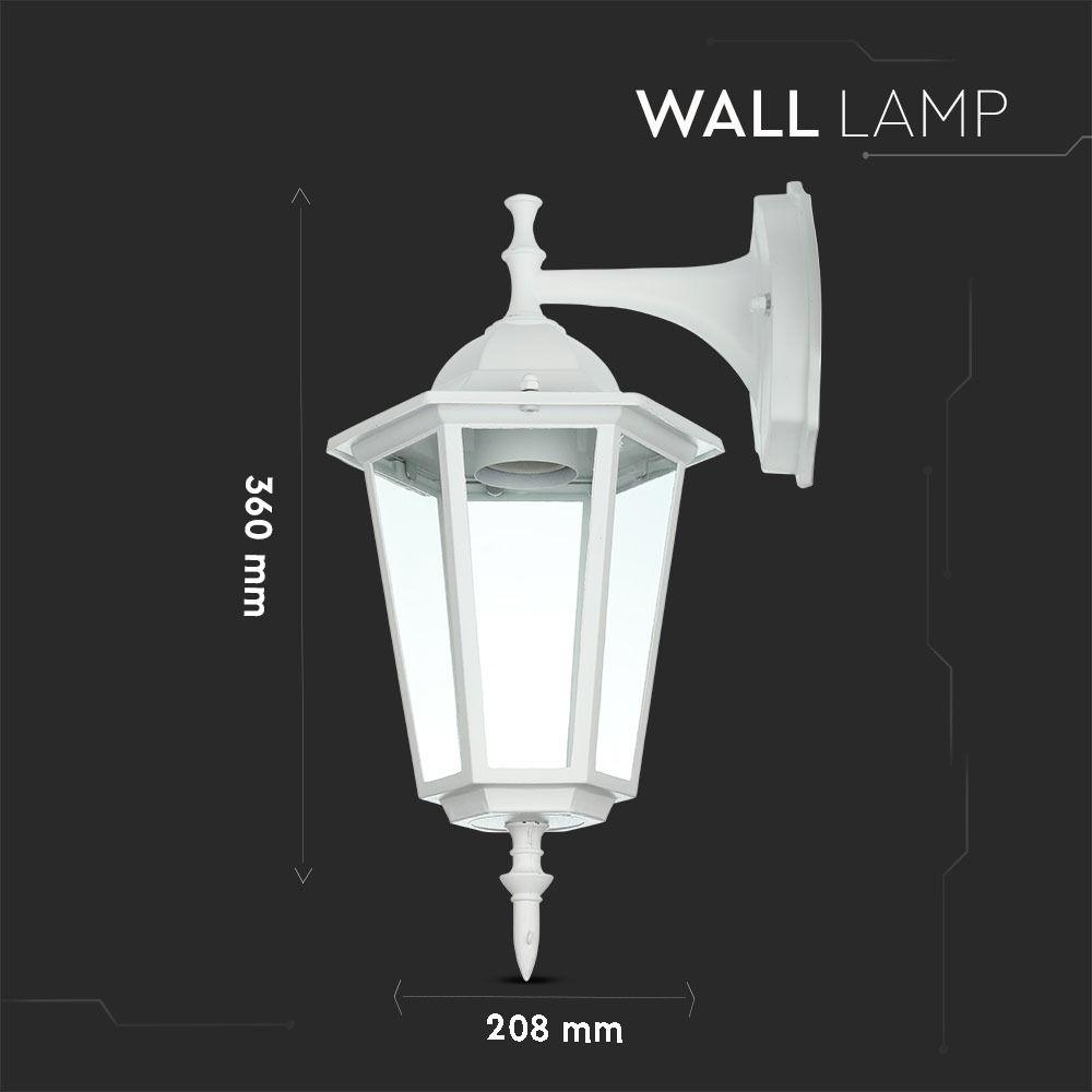 VT-750 E27 WALL LAMP -MATT WHITE DOWN