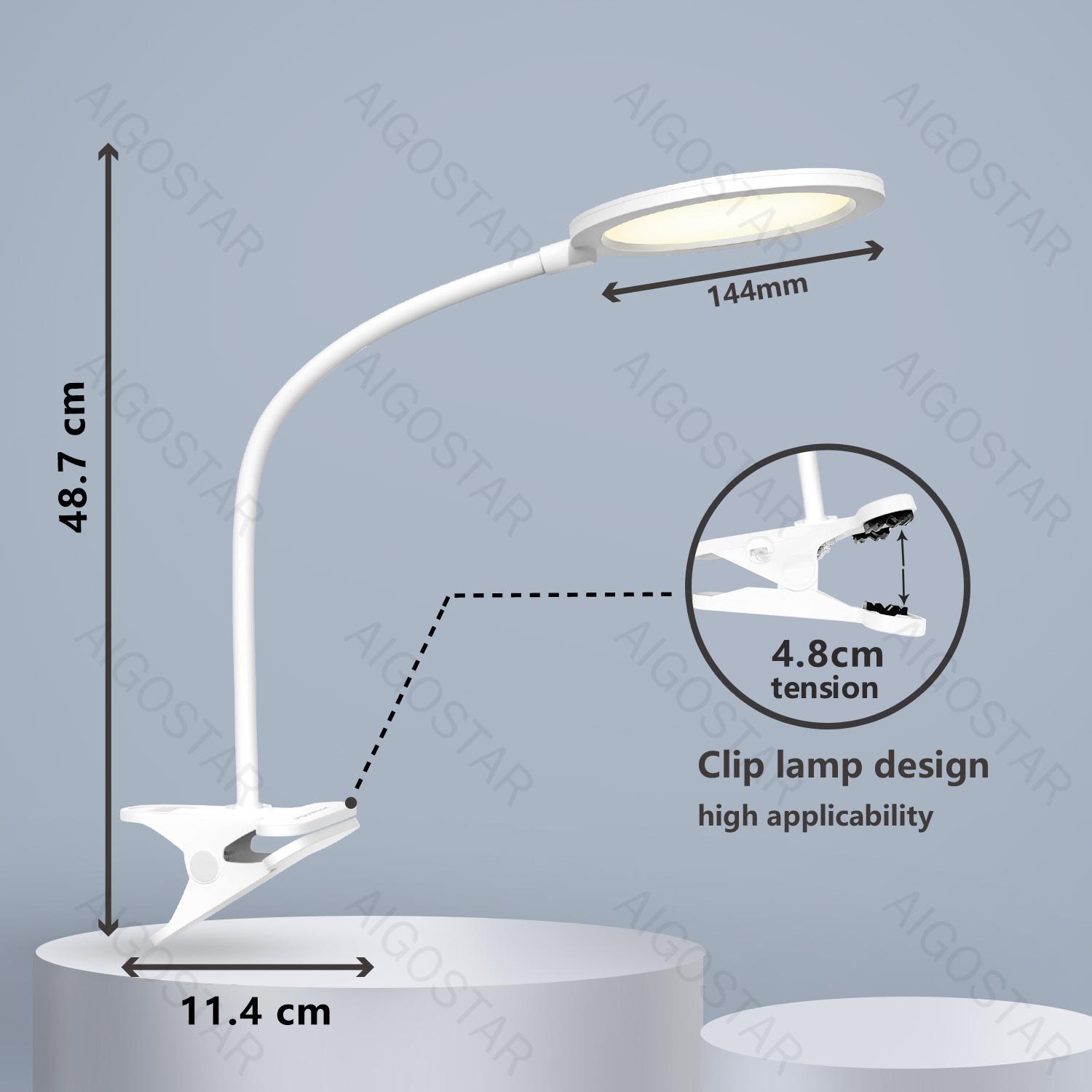 Lampa stołowa LED Z Ochroną oczu Biała 7.5W 4000K