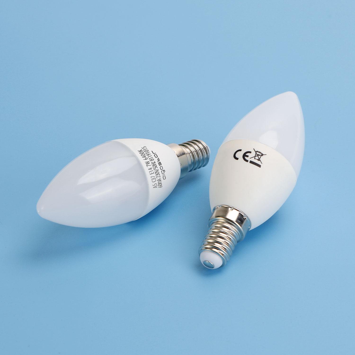 LED E14 C37 7W Barwa Zimna