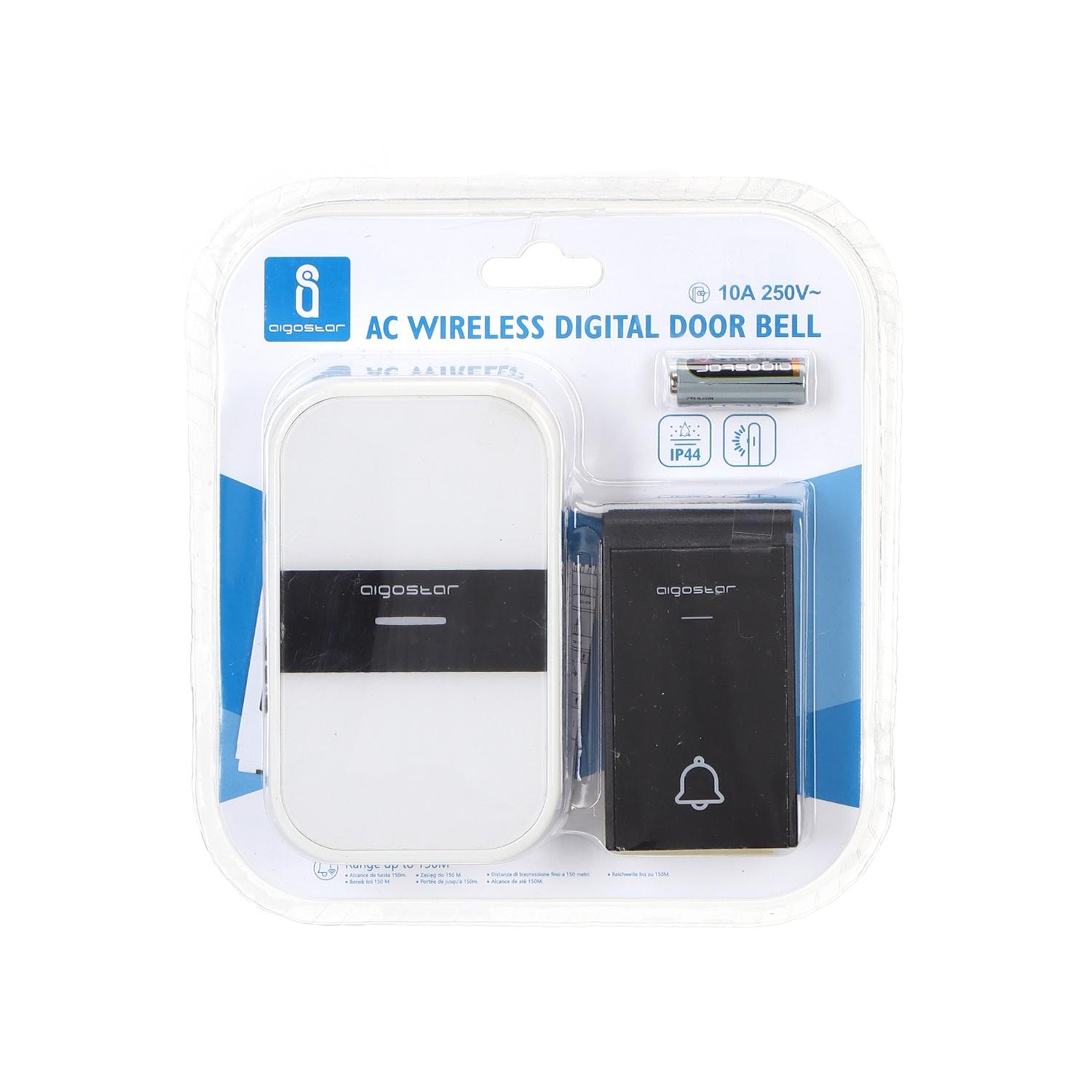 AC Wireless Doorbell White & Black