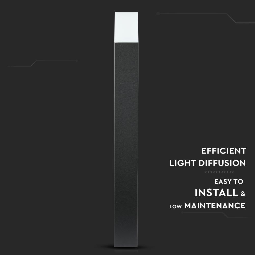 VT-7615 GU10 BOLLARD LAMP,ALUMINIUM BODY -BLACK IP54