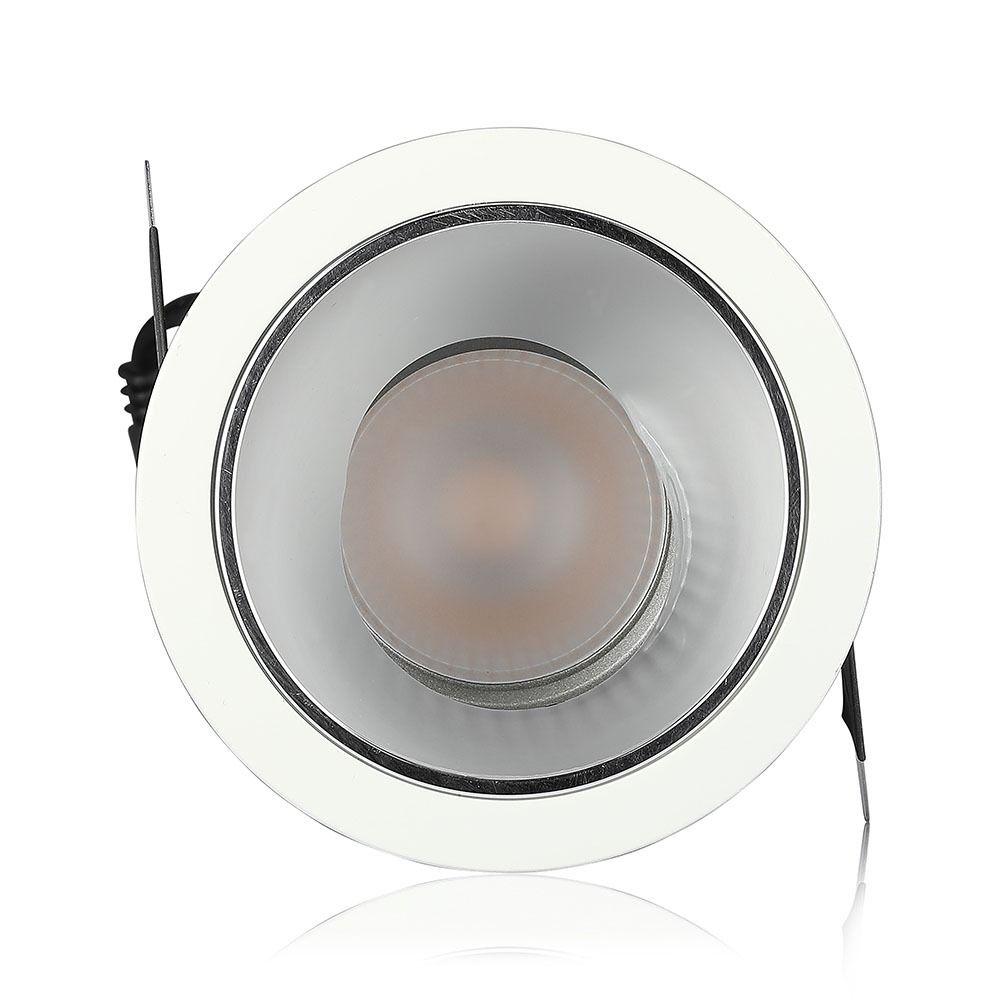 15W Oprawa wpuszczana reflektor LED, Barwa:4000K, Kąt 27', VTAC, SKU 1484