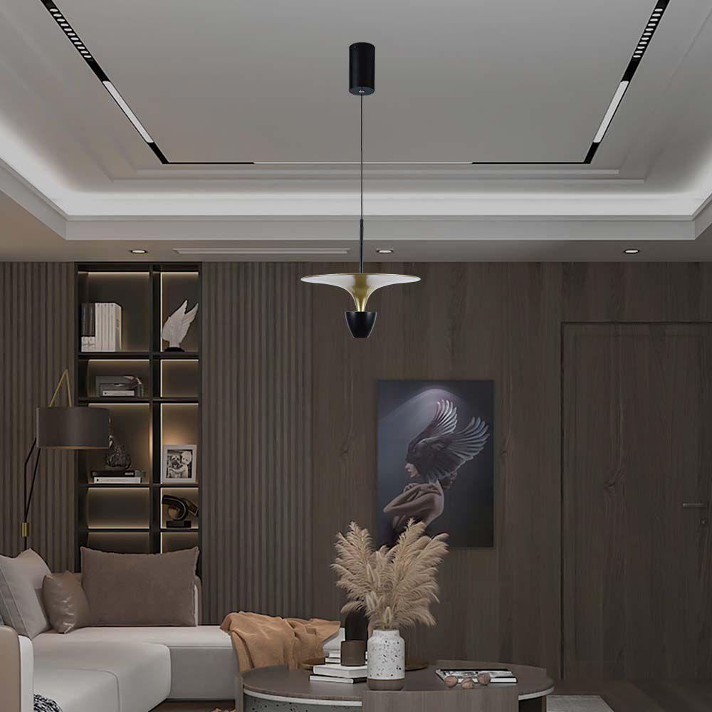 VT-7832 9W LED HANGING LAMP (30x320x100CM) 3000K BLACK+GOLD BODY