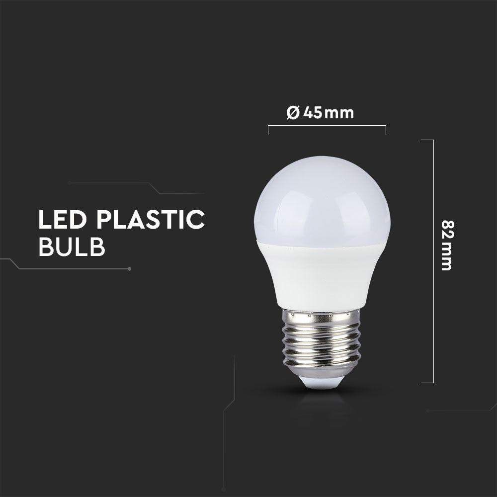 VT-2216 5.5W G45 LED PLASTIC BULB 6400K E27 ,CRI>95