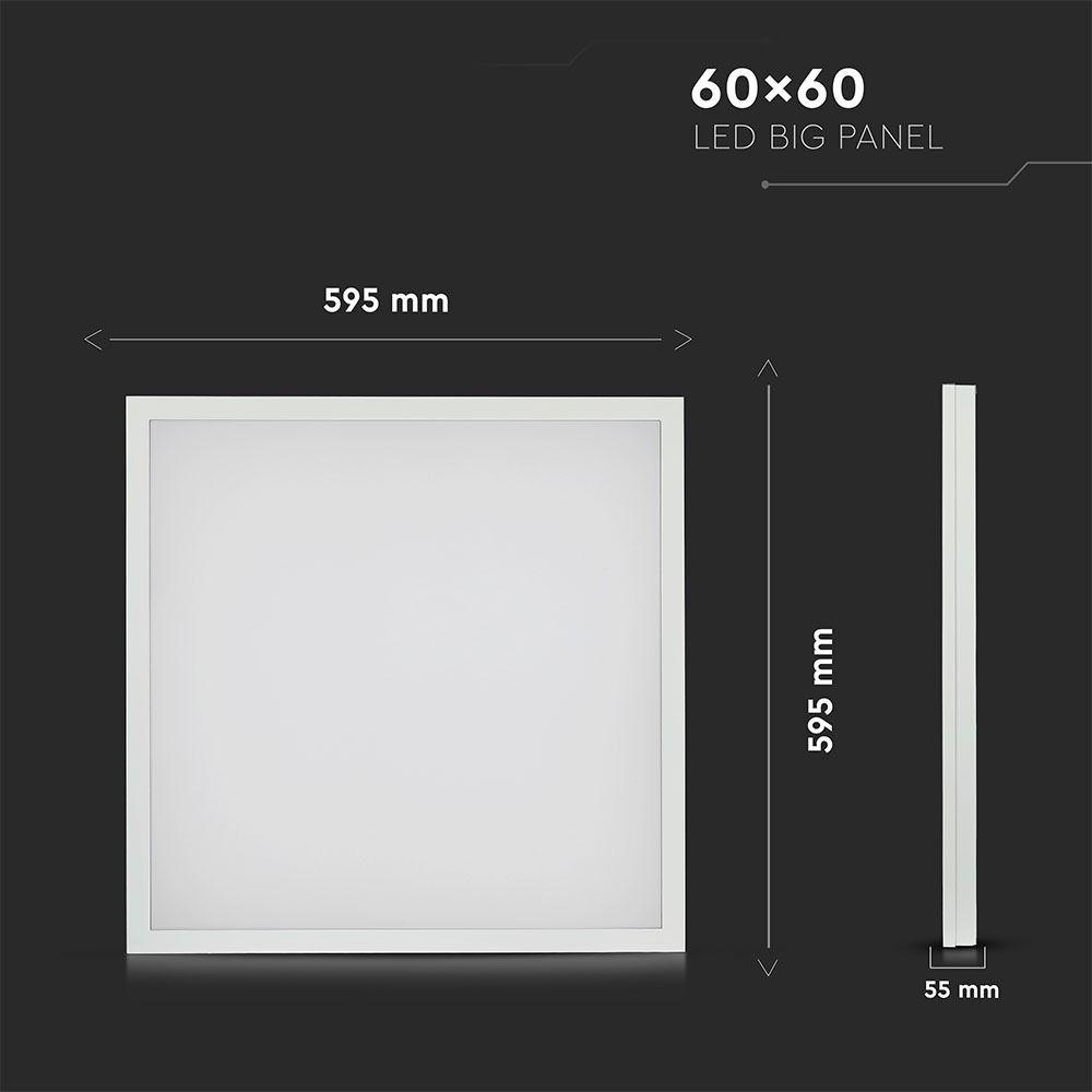 VT-6125 25W LED BACKLIT PANEL 600x600MM NON-ISOLATED DRIVER 6400K(160LM/W)