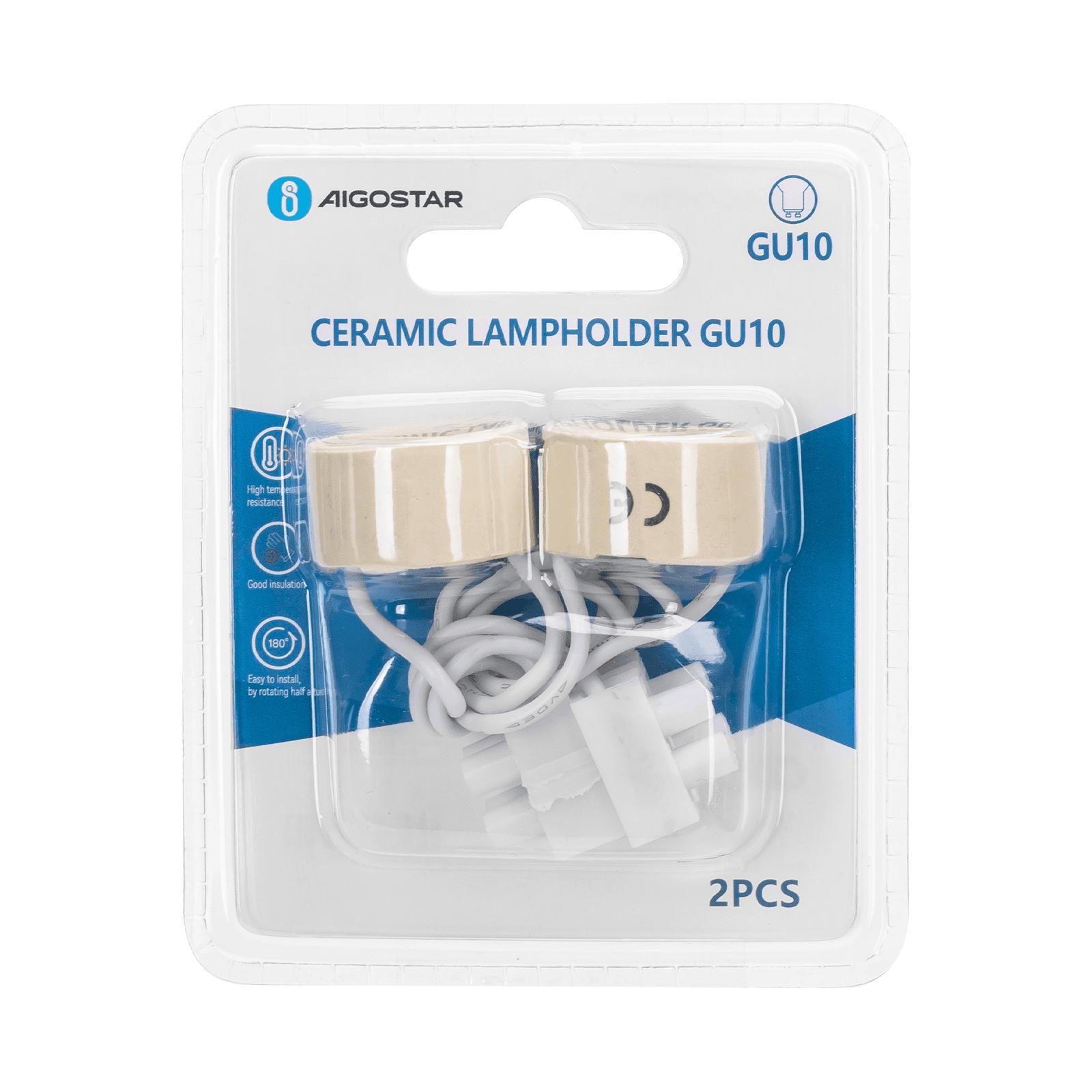 GU10 Ceramic Lampholder White (2 pcs)