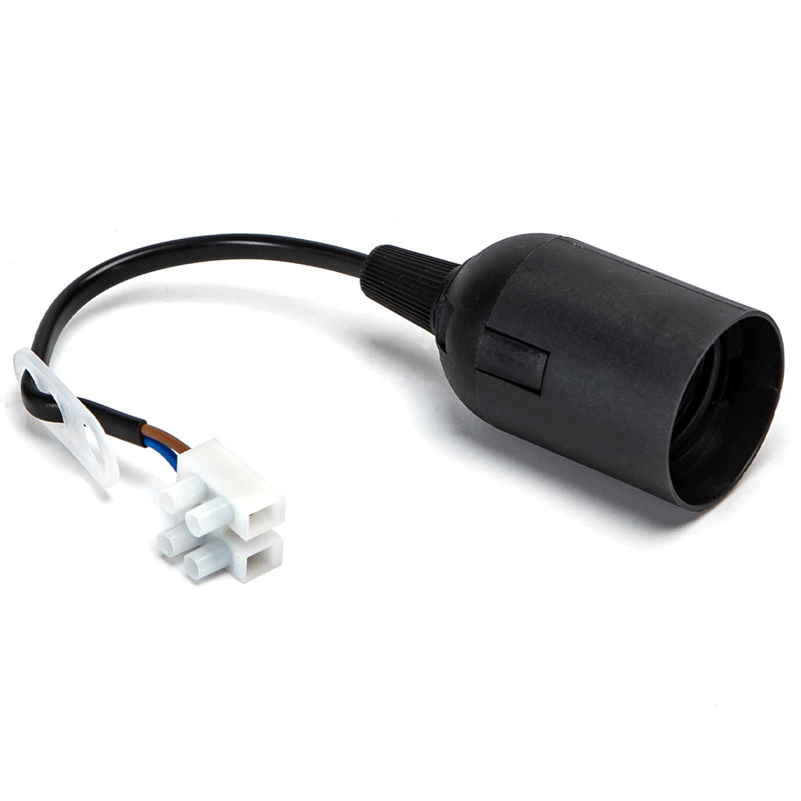 E27 plastic lamp holder with wiring terminal black