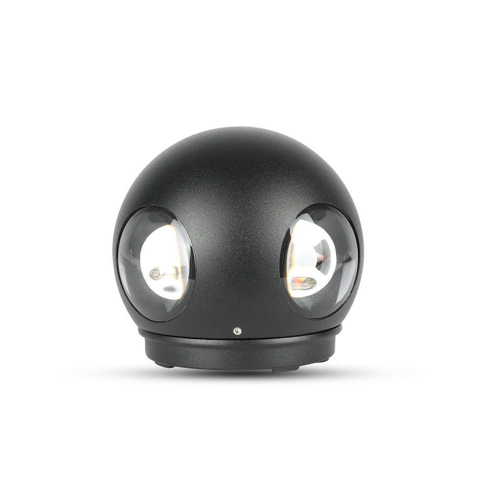 VT-834 4W LED WALL LIGHT(ROUND) 3000K IP65-BLACK BODY