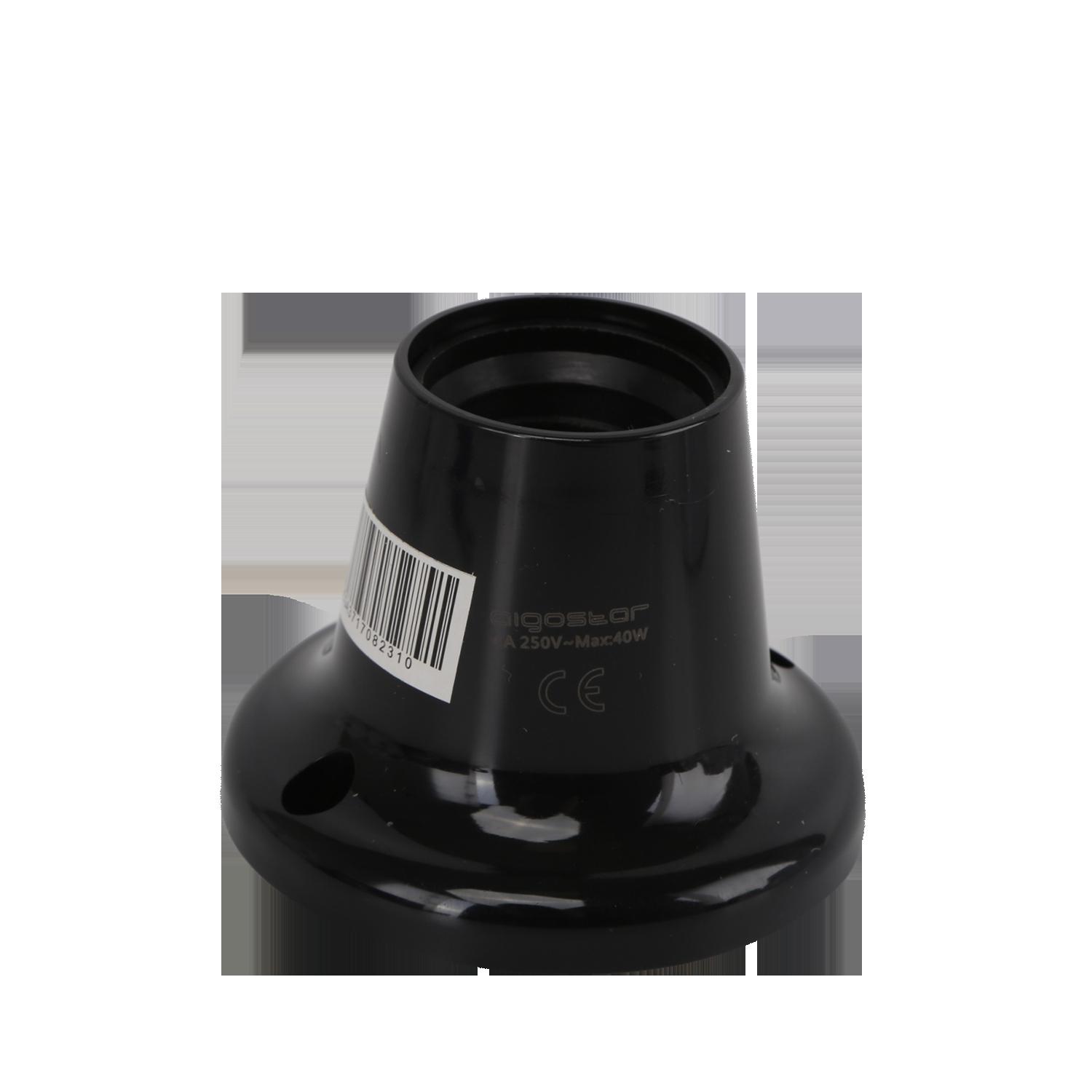 E27 Plastic Lamp Holder Black