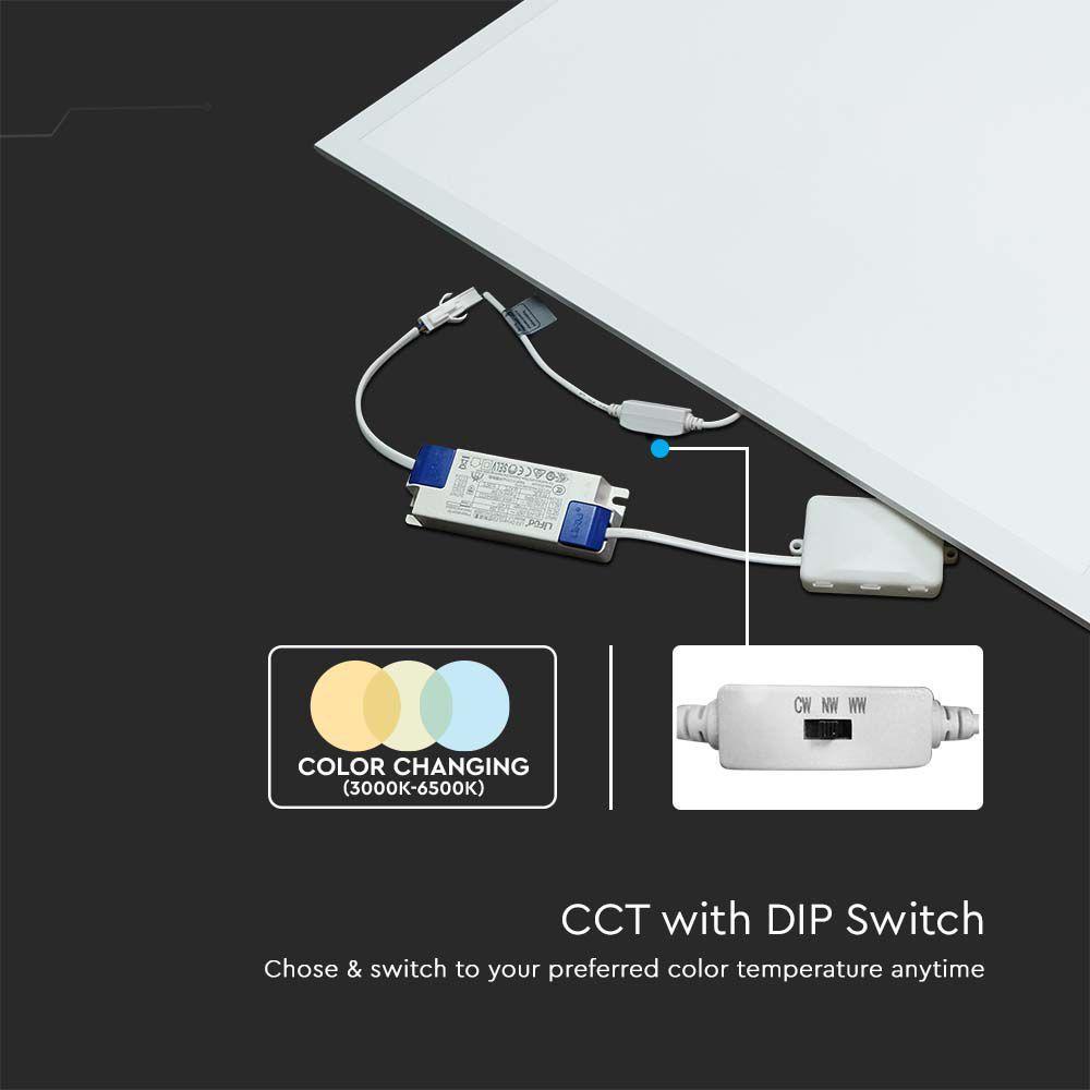 VT-6255CCT 45W LED BACKLIT PANEL 1200x600MM 3 SWITCH CCT 120LM/W