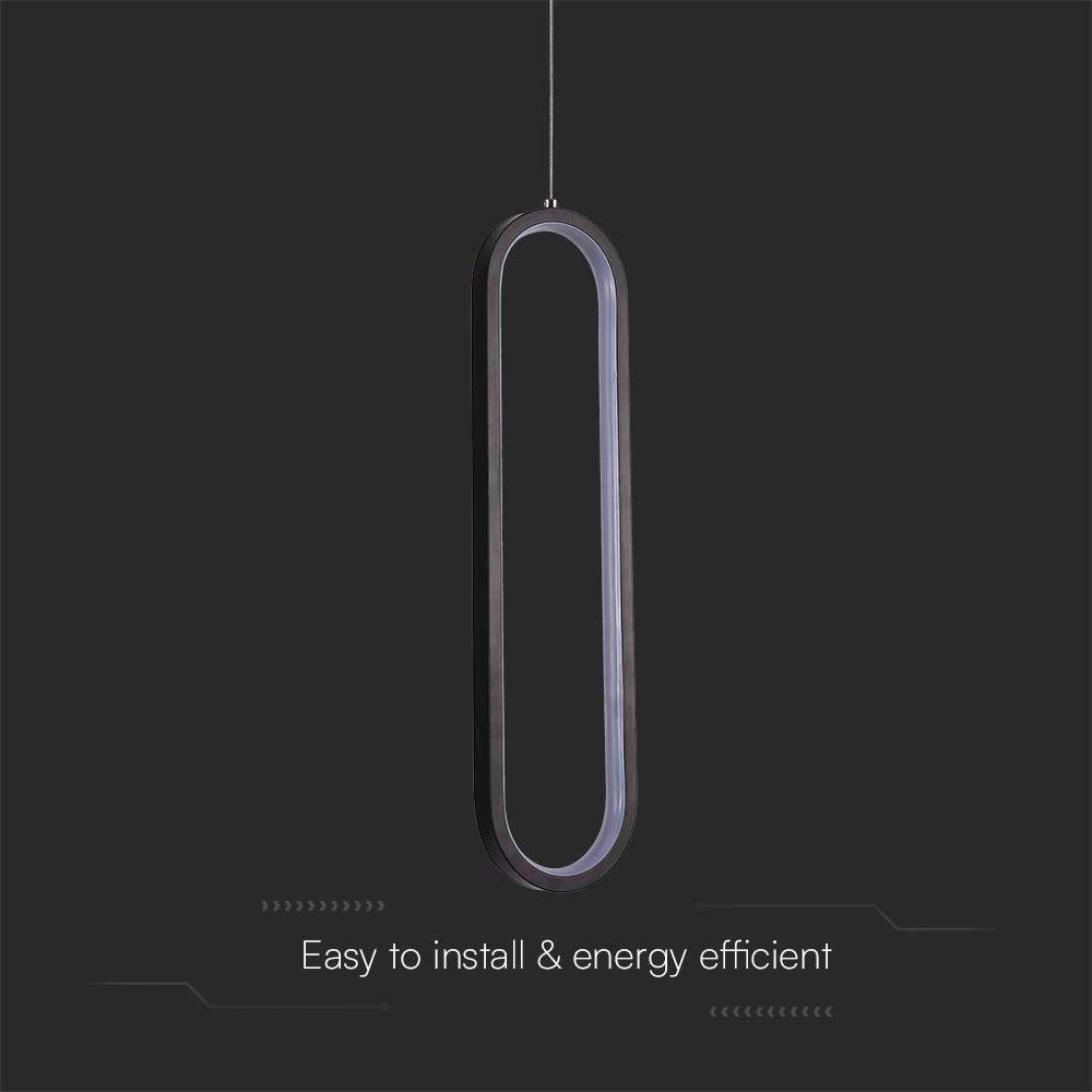 VT-7829 13W LED HANGING LAMP 40CM 4000K BLACK BODY