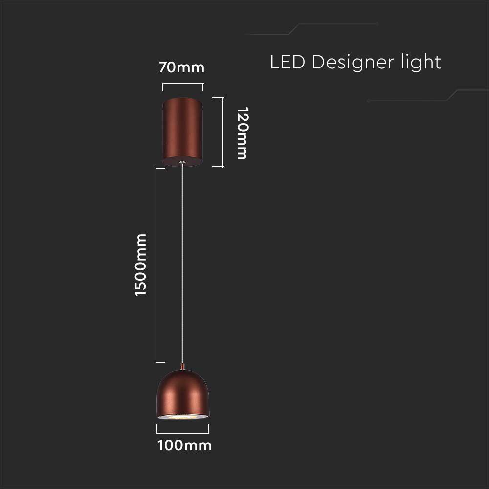 VT-7794 LED HANGING LAMP D:100 3000K LIGHT BROWN BODY