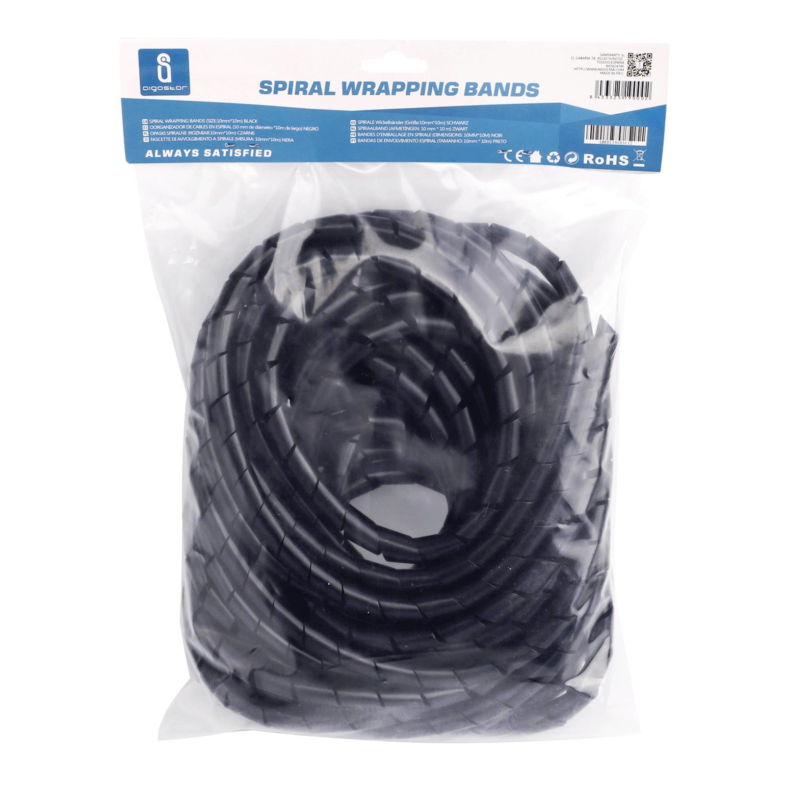 Spiral Wrapping Bands 10mm*10m Black