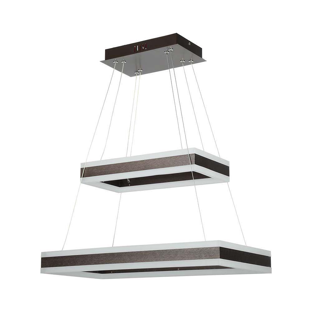 115W Lampa Wisząca, Klosz: Aluminium, Barwa:3000K, Ściemniana, Brązowy, VTAC, SKU 213988