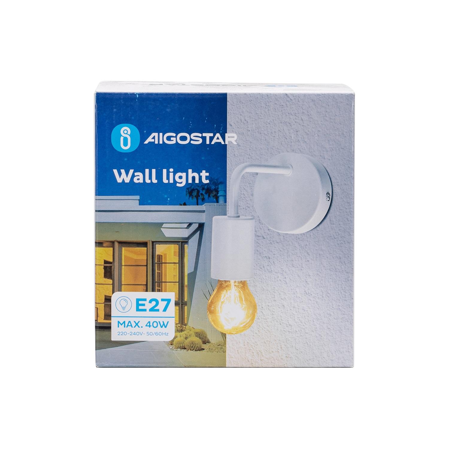 Metal wall light white (without light source) E27