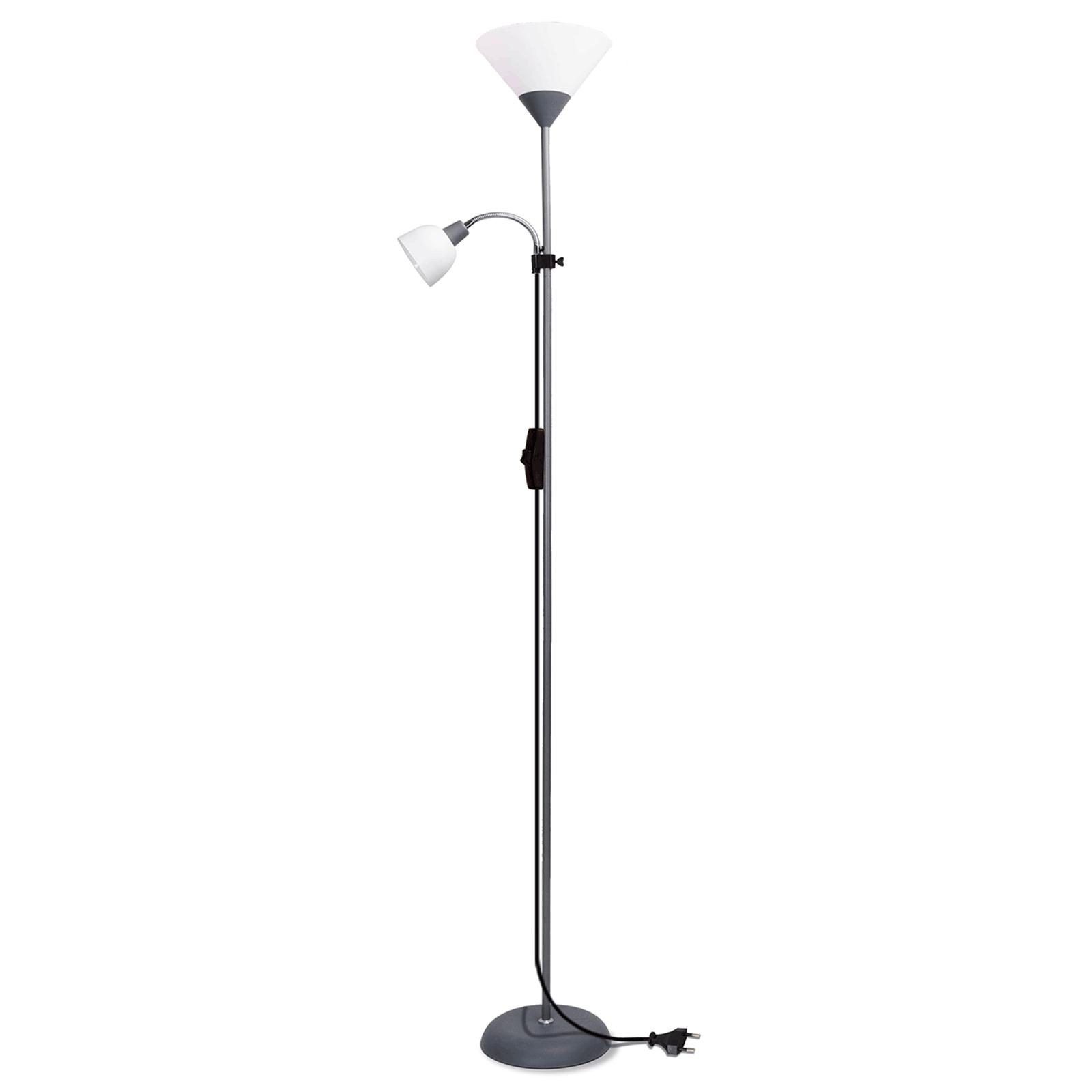 Double-headed floor lamp E14+E27 without bulb