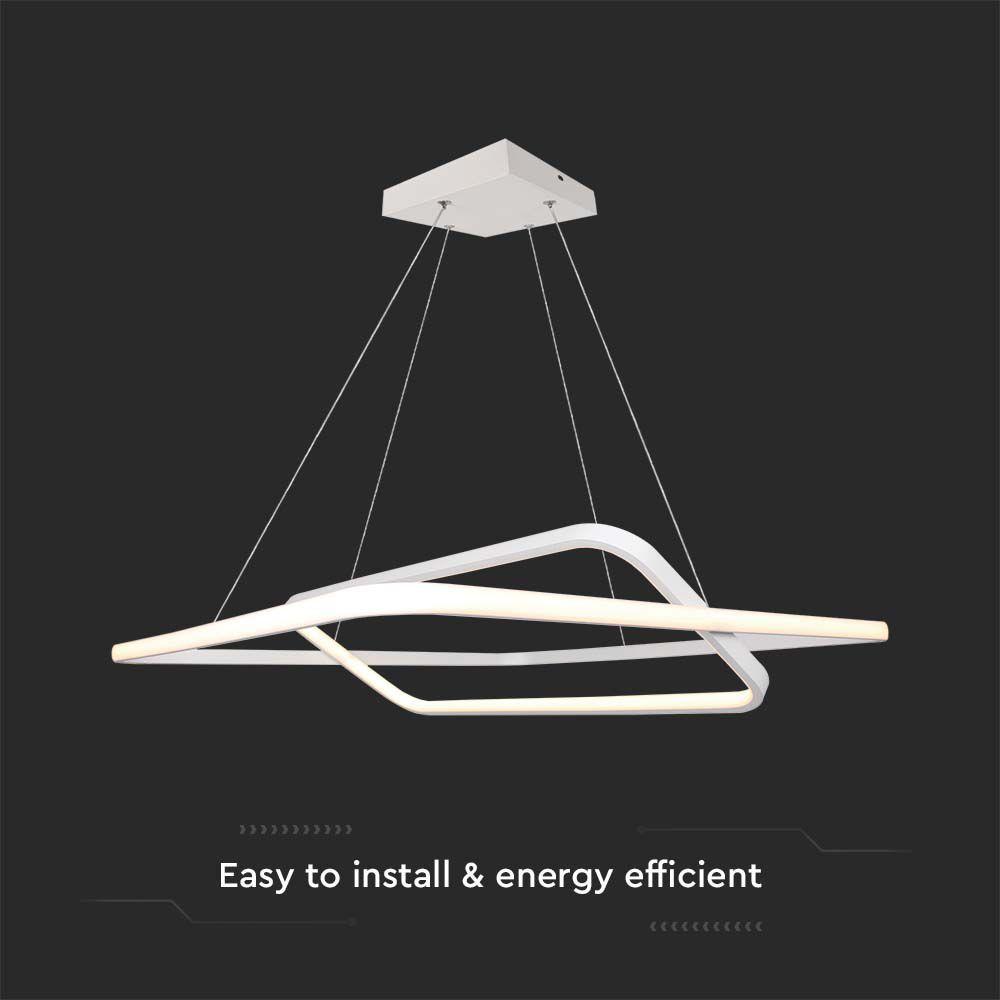 VT-7909 48W LED METAL HANGING LAMP 600x600xH1200MM 4000K WHITE BODY TRIAC DIMMABLE