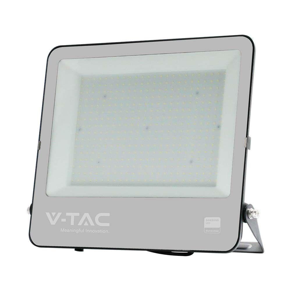 VT-44003 300W SMD FLOODLIGHT SAMSUNG CHIP 1M WIRE 4000K BLACK BODY GREY GLASS 135LM/W