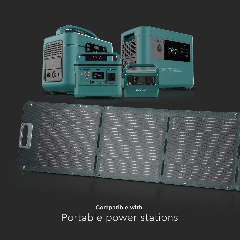 VT-10080 80W FOLDABLE SOLAR PANEL FOR PORTABLE POWER STATION