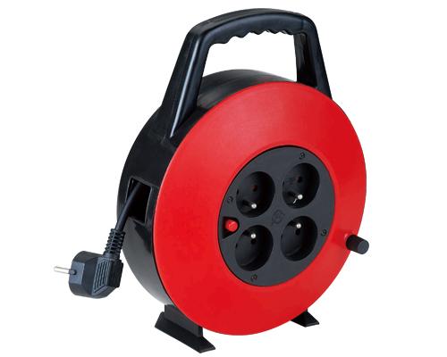 Cable Reels H05VV-F 3G1.0m㎡ 15m Black 4-way