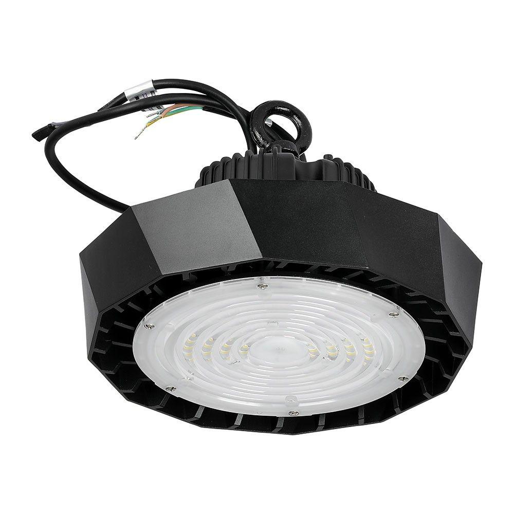 100W HIGHBAY ( Zasilacz SAMSUNG ), Barwa:4000K, Obudowa: Czarna, Wydajność: 120lm/w, Kąt 90', VTAC, SKU 583