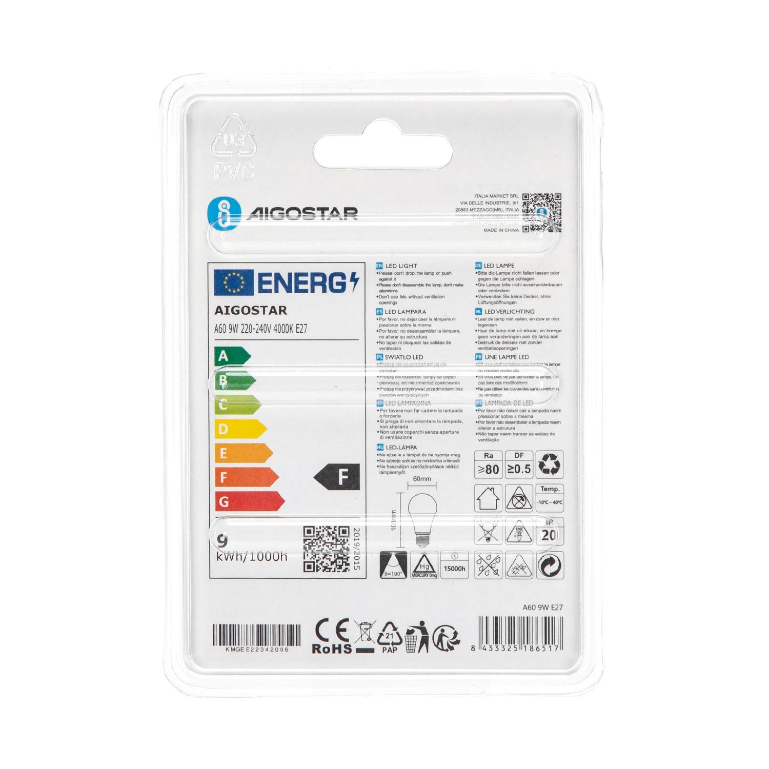 LED E27 9W A60 ( general bulb )