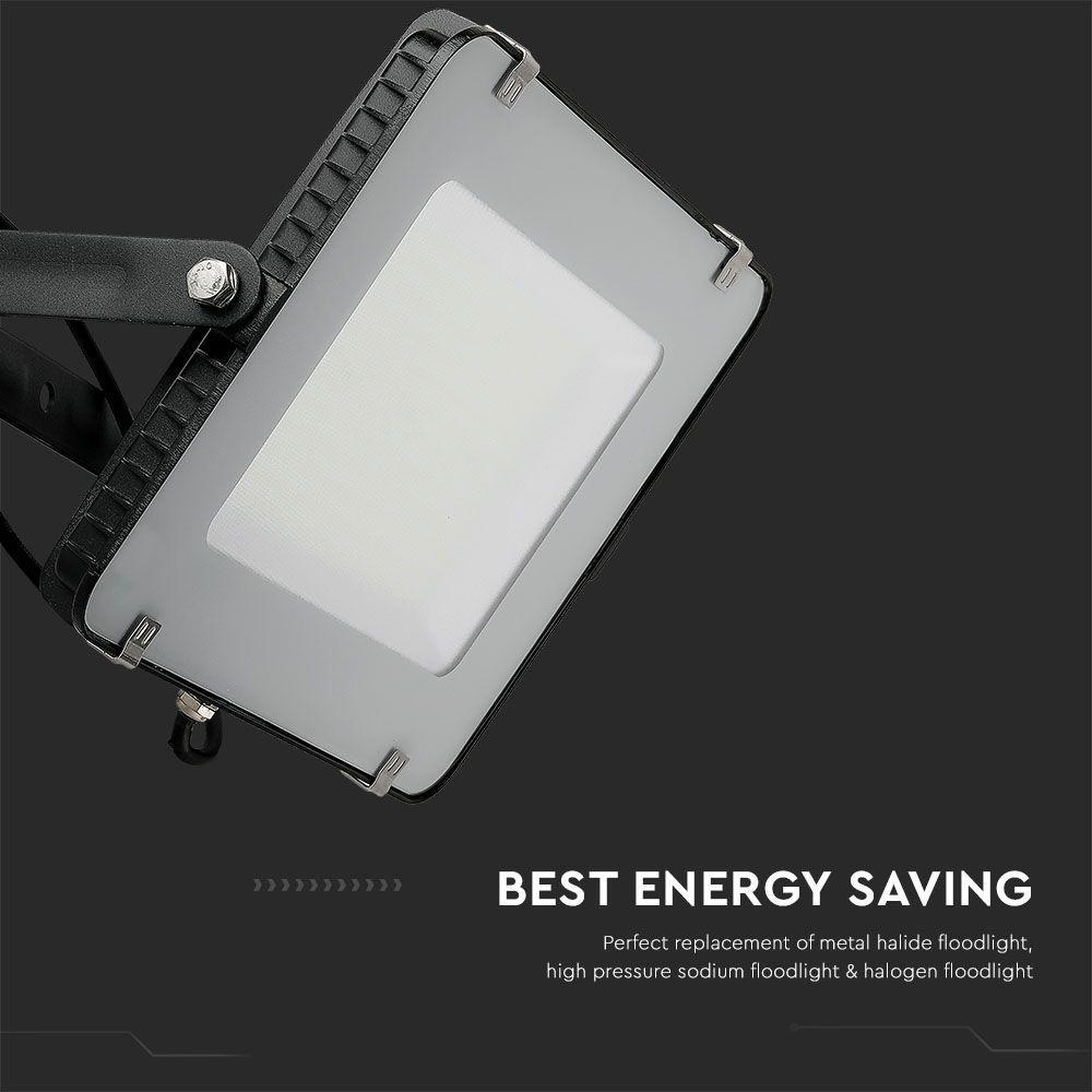 VT-156 150W SMD FLOODLIGHT SAMSUNG CHIP 4000K BLACK BODY GREY GLASS