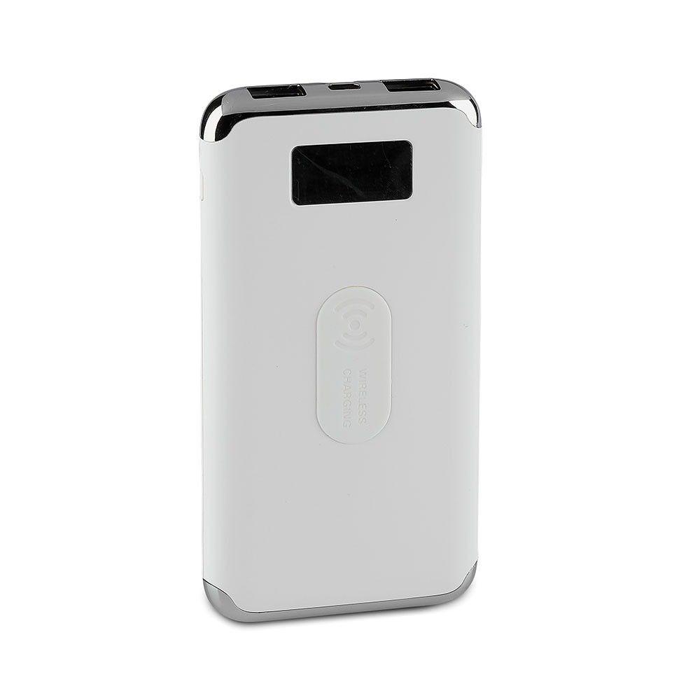 VT-3505 10000mAh POWER BANK WITH DISPLAY AND WIRELESS-WHITE