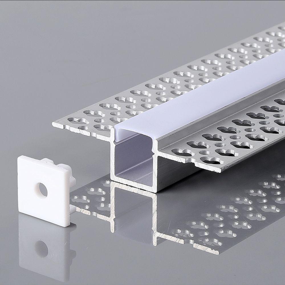 VT-8201 MOUNTING KIT WITH DIFFUSER FOR LED STRIP 2000x55x15mm SILVER BODY