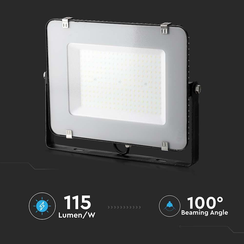 VT-156 150W SMD FLOODLIGHT SAMSUNG CHIP 6500K BLACK BODY GREY GLASS