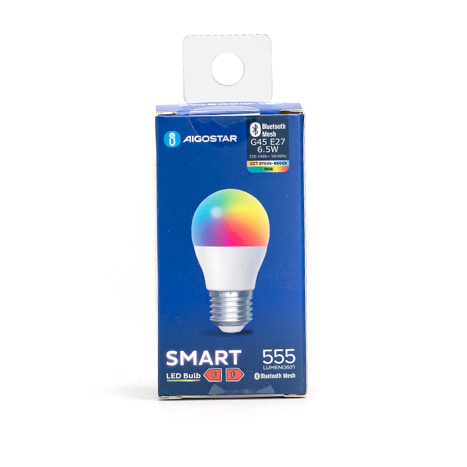 BLUETOOTH MESH SAMRT LED BULB G45 E27 6.5W RGB+CCT/WINDOW BOX