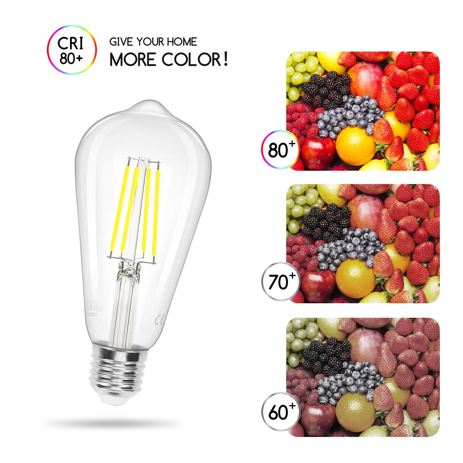 LED Filament Bulb (Clear) ST64 E27 8W