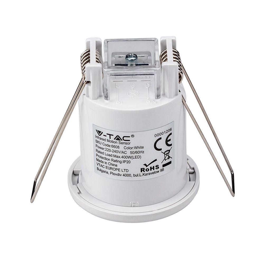 VT-8092 PIR CEILING SENSOR-WHITE BODY (MAX:400W LED)