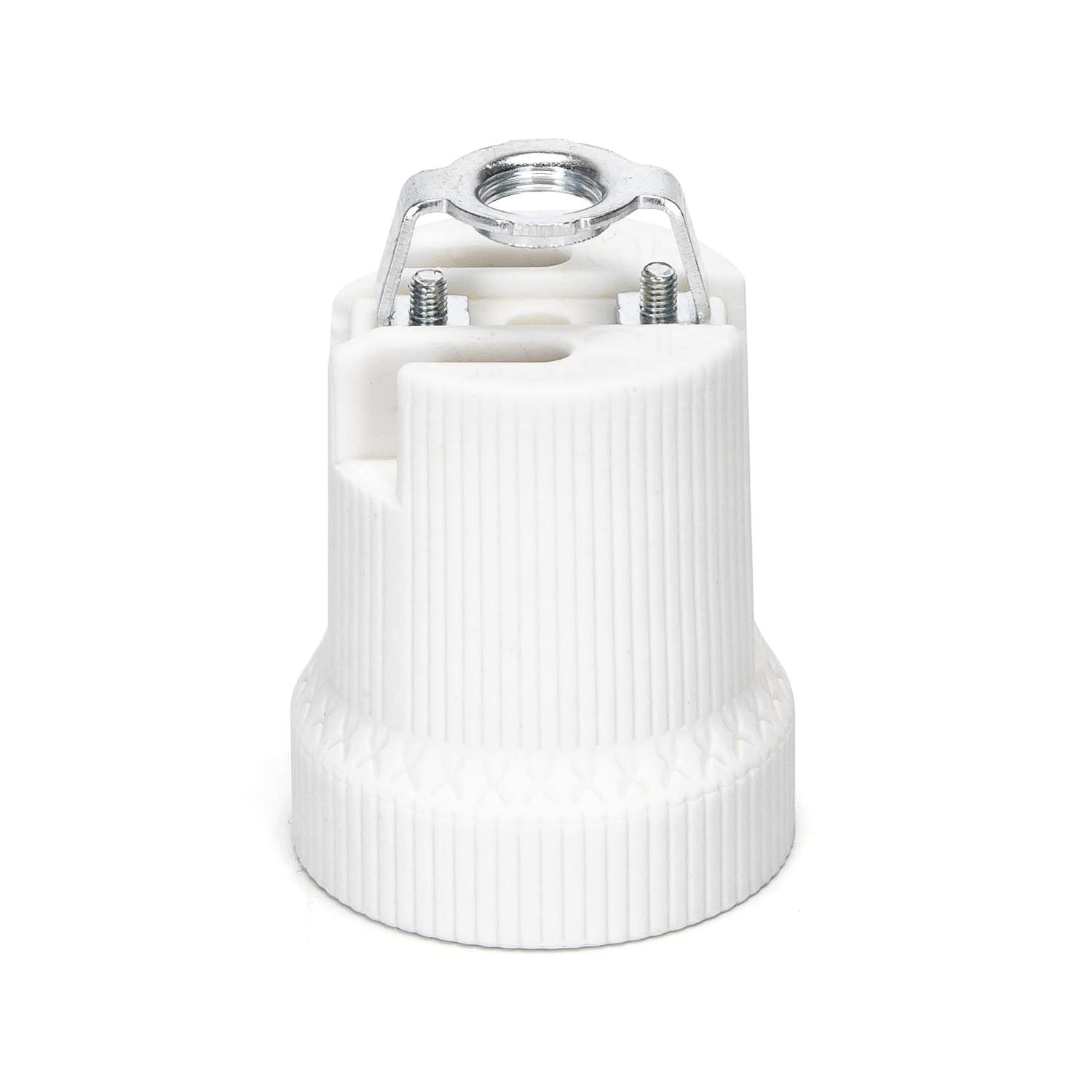 E27 Ceramic Lamp Holder White